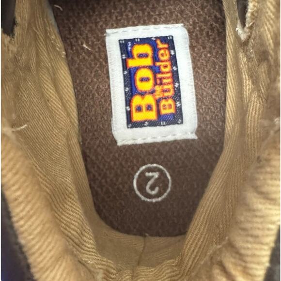 Vtg 2005 Bob the Builder Baby Toddler Work Boots Sz 2 Buster Brown Shoes Y2K - Picture 9 of 10